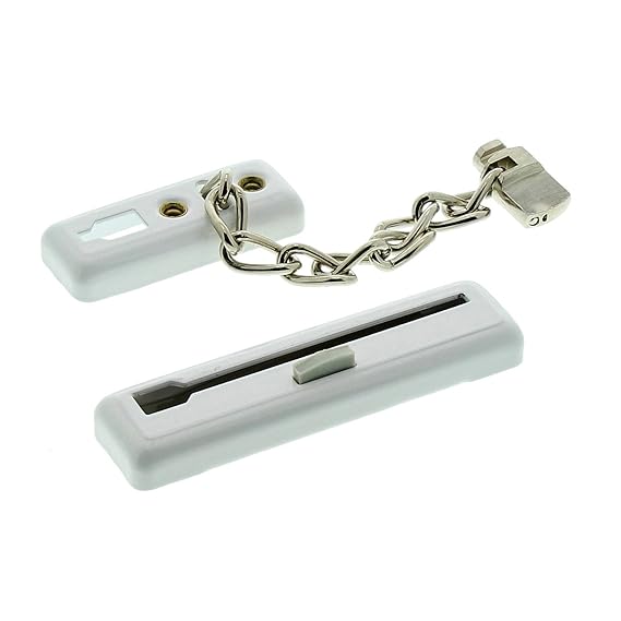 BURG-WÄCHTER Sicherheits-Türkette mit Kindersicherung, 10 cm Länge, TKW 64 SB, Weiß