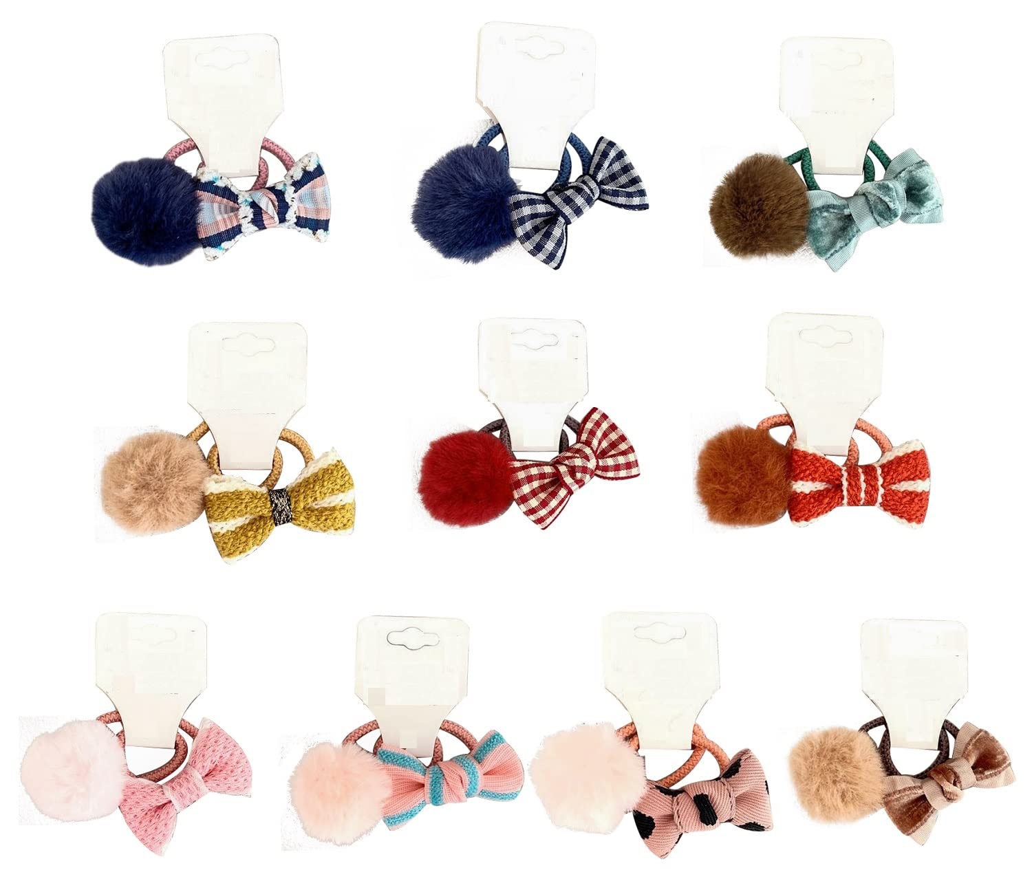 LYXOTO Cute Baby Girl Hair Bobbles Elastic Headband Soft Rubber Hair Band Colourful Ponytail Holder for Girls Teens Kids