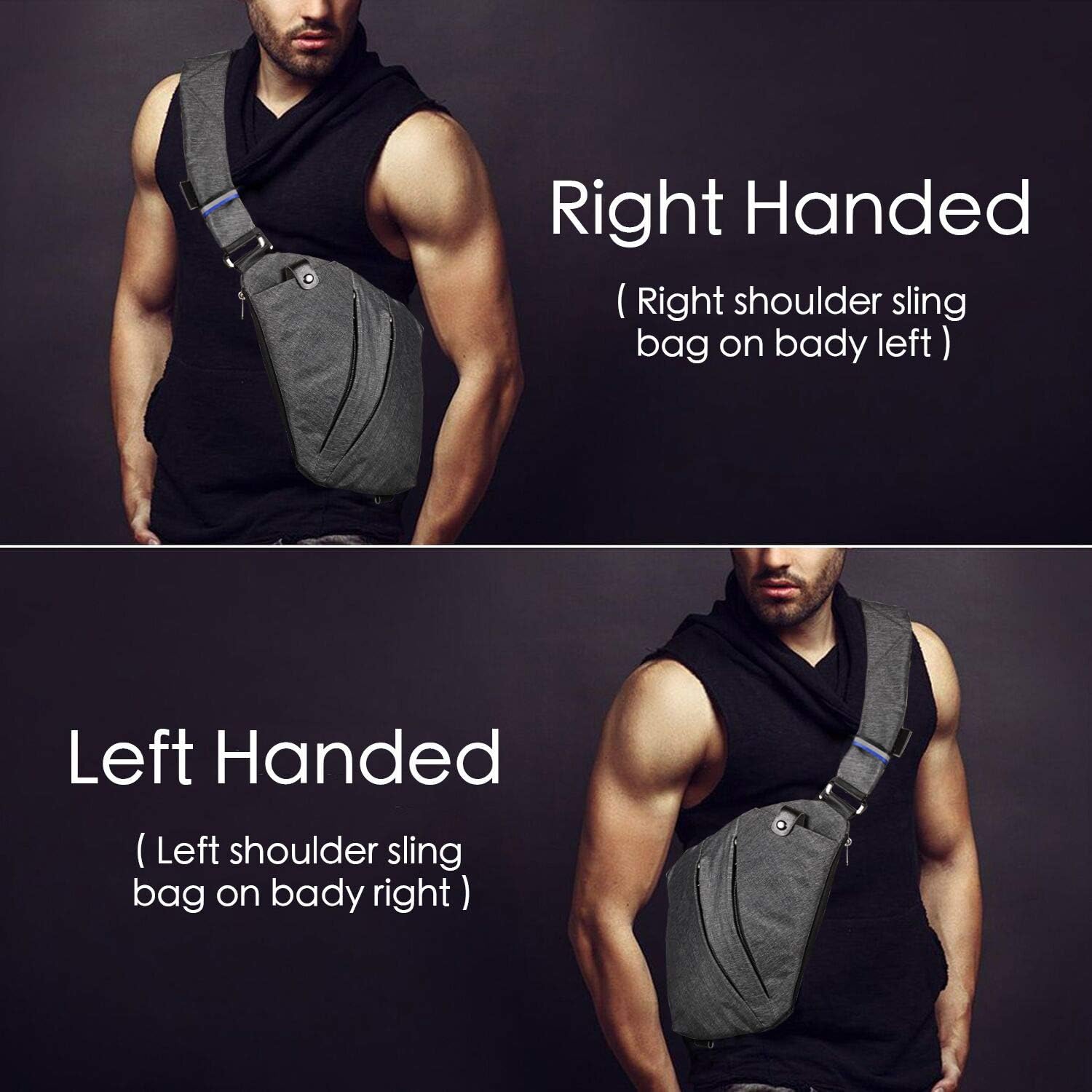 MRang Sling Bag Crossbody Shoulder Chest Bag Anti Theft Travel Daypack For Men Women Outdoor Sport Travel Hiking - Image 5
