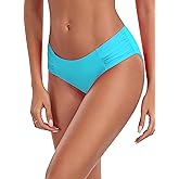 Ocean Blues Women's Ruched Sides Bikini Bottom Medium Coverage Bikini Bottom