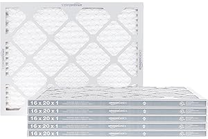 Amazon Basics 16x20x1 Air Filter 6 Pack, MERV 8 AC Furnace Filters (Actual Size: 15.75" x 19.75" x 0.75")