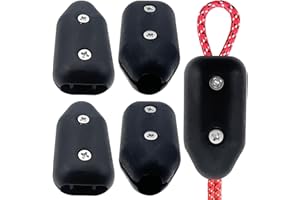 4pcs Reusable Rope Clamps - 3/8 Inch Plastic Rope Connector Clamps, Secure Fasteners for 7-8mm Nylon & Braided Ropes, Durable