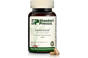 Standard Process Inc. Immuplex - Daily Immune Support Supplement with Folate, Iron, Vitamin C & Vitamin A - Mineral Supplement with Antioxidant Ingredients - 150 Capsules