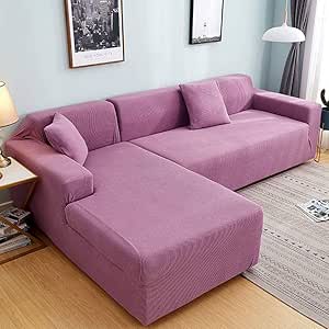 SHAFAJNC Terciopelo Stretch Funda De Sofá para Chaise Longue,poliéster