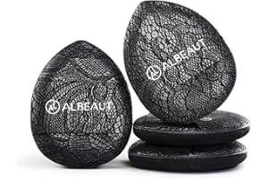 ALBEAUT Mini Cushion Puff, 4PCS Finger-Fit Teardrop Makeup Applicator for Concealer, Cream Blush & Highlighter, Precision Det