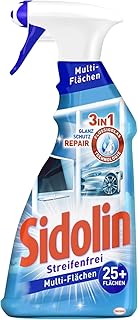 Sidolin Multi-Flächen-Reiniger, Sprühflasche, für streifenfreien Glanz auf über 25 Flächen, 1 Stück
