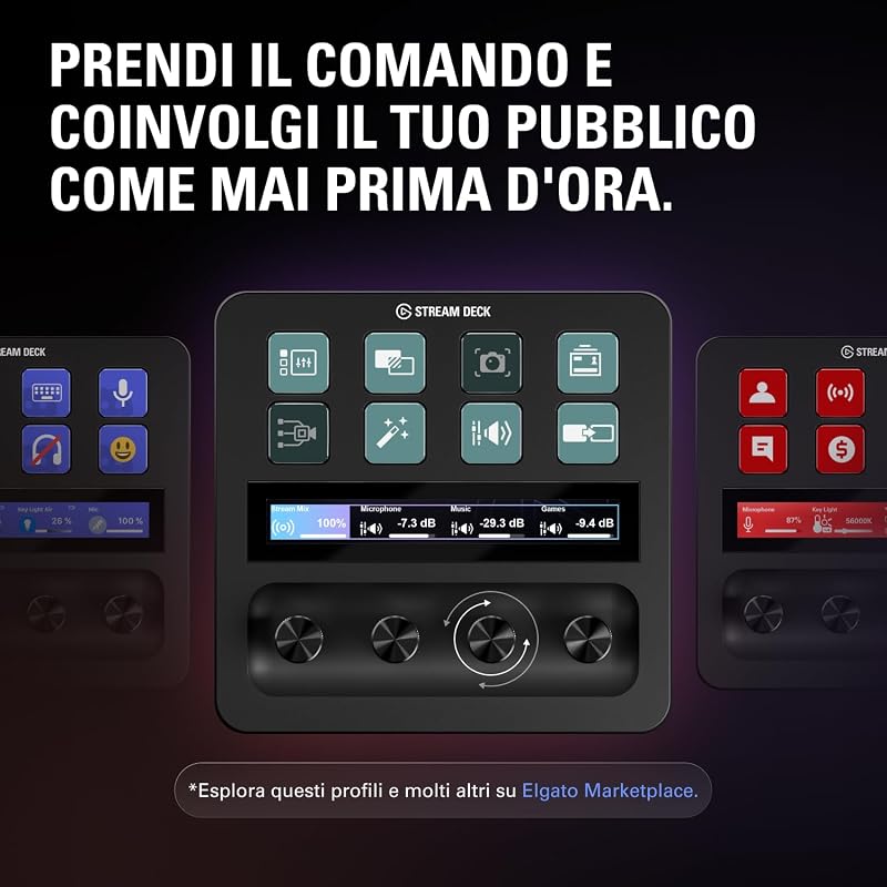 Stream Deck +, mixer audio e controller da studio