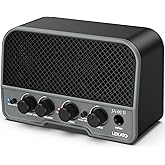 LEKATO Mini Guitar Amp Rechargeable Electric Guitar Amplifer 5W, Clean/Overdrive Channels,Portable Small Amp for Guitarist Practice,Black