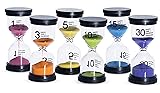 Sand Timer 6 Colors Hourglass 1/3/5/10/15/30