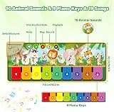 Rodzon Musical Play Mat for Toddlers 1-4 Years 9 Keyboard Sounds Recording view 2