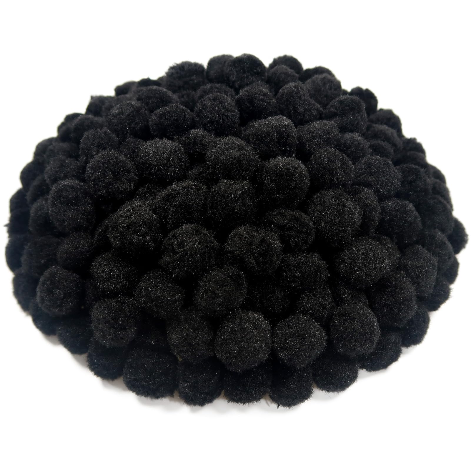 TOAOB 300pcs Black Pom Poms 25mm Fluffy Felt Balls Fuzzy Pompoms for Crafting DIY Crafts Decorations