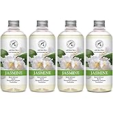 Jasmine Reed Diffuser Refill - 4x17 Fl Oz - Scented Reed Diffuser Refill - Home Fragrance - Air Freshener - Room Freshener - Floral & Long Lasting Scent - Aromatherapy