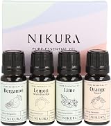 Nikura Citrus Oils Set 4 x 10ml Bergamot Lemon Lime Sweet Orange view 1