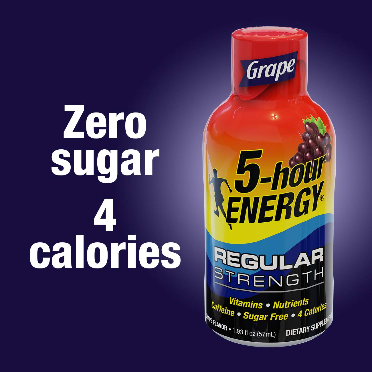 5-hour ENERGY Shot, Regular Strength Grape, 1.93 Ounce, 24 Count : Grocery & Gourmet Food