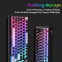 Womier Pudding Keycaps, PBT Shine Through Keycaps