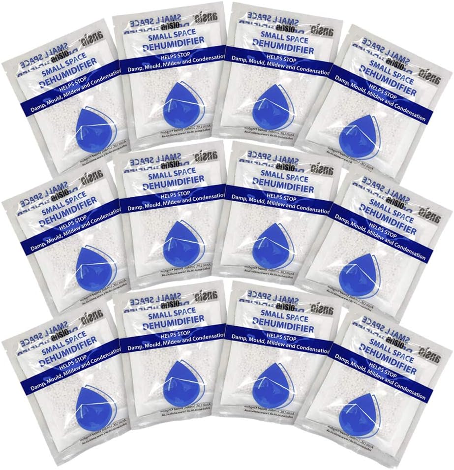 ANSIO Dehumidifier Sachets 12 x 36g - Damp Absorber for Small Spaces