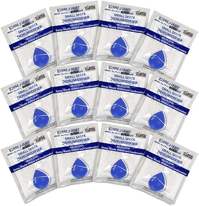 ANSIO Dehumidifier Sachets 12 x 36g - Damp Absorber for Small Spaces