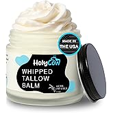 HolyCow Beef Tallow For Skin - Whipped Tallow Balm with Organic Jojoba Oil (Unscented/Herb-Infused), Grass Fed Beef Tallow Face Moisturizer for Eczema, Baby, Lip Balm - Lotion For Extremely Dry Skin