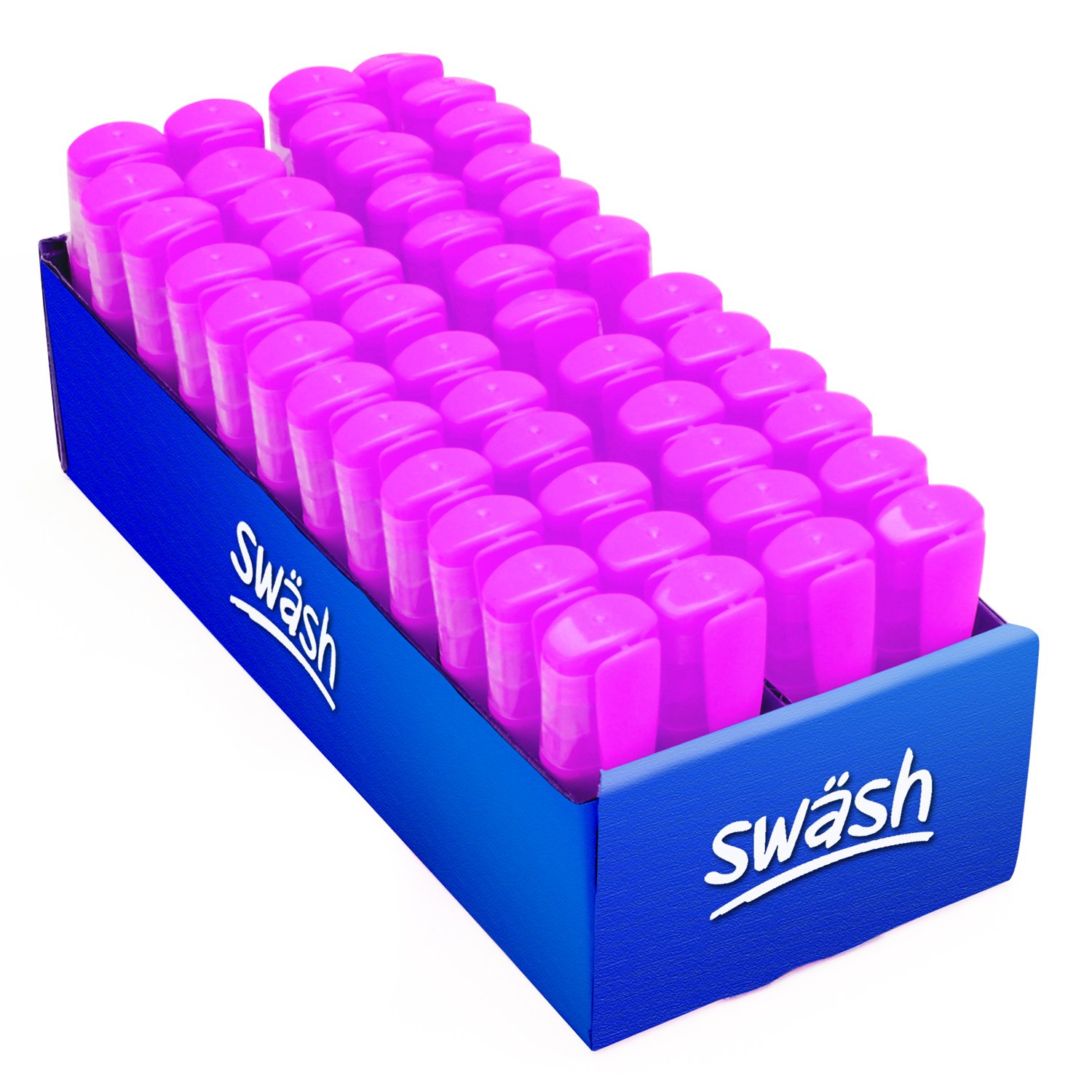 Swäsh HLP48PK Premium Highlighter Pens for Schools and Students – Wedge Tip – Neon Pink (48 Pack of Markers)