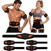 5-Piece EMS Muscle Stimulator Set, Rechargeable Toning Device for Abs Arms Legs, Wireless Ab Stimulator Improves Core Strength, Workout Recovery &amp; Body Sculpting for Men and Women, Home &amp; Travel