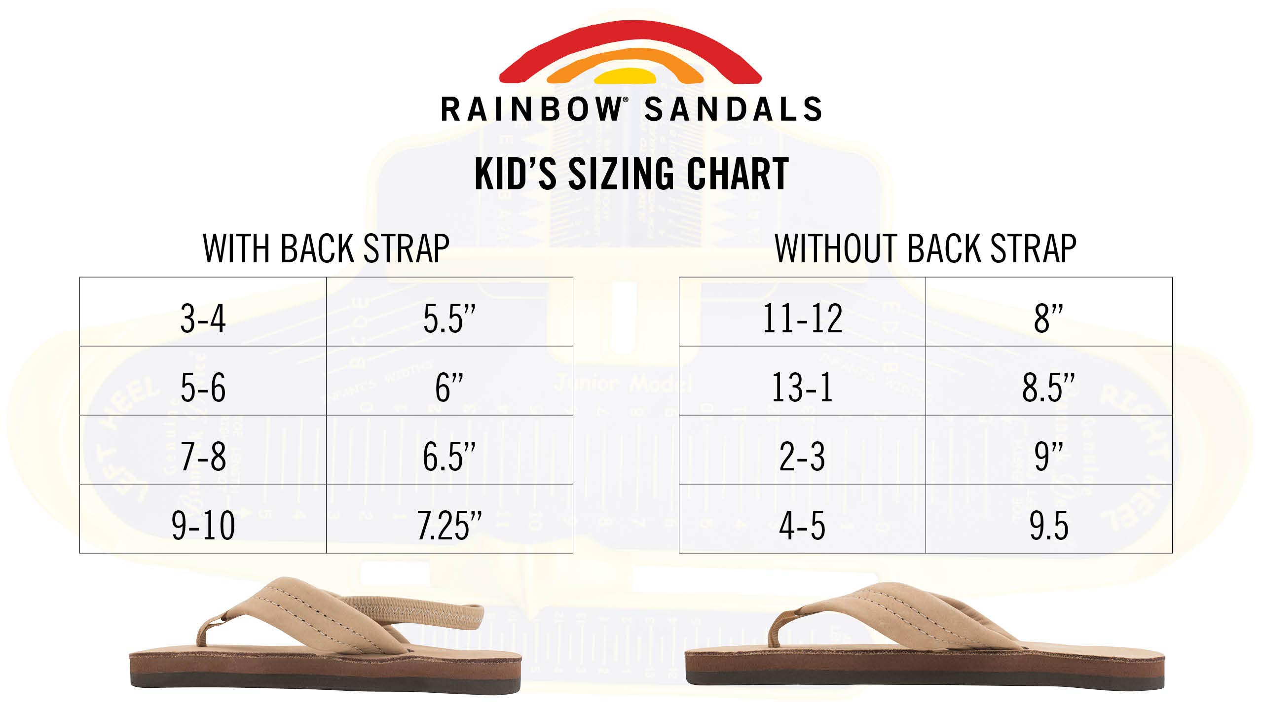 Rainbow Sandals Kid's Grombow's Soft Top Rubber w/Neoprene Strap and Backstrap
