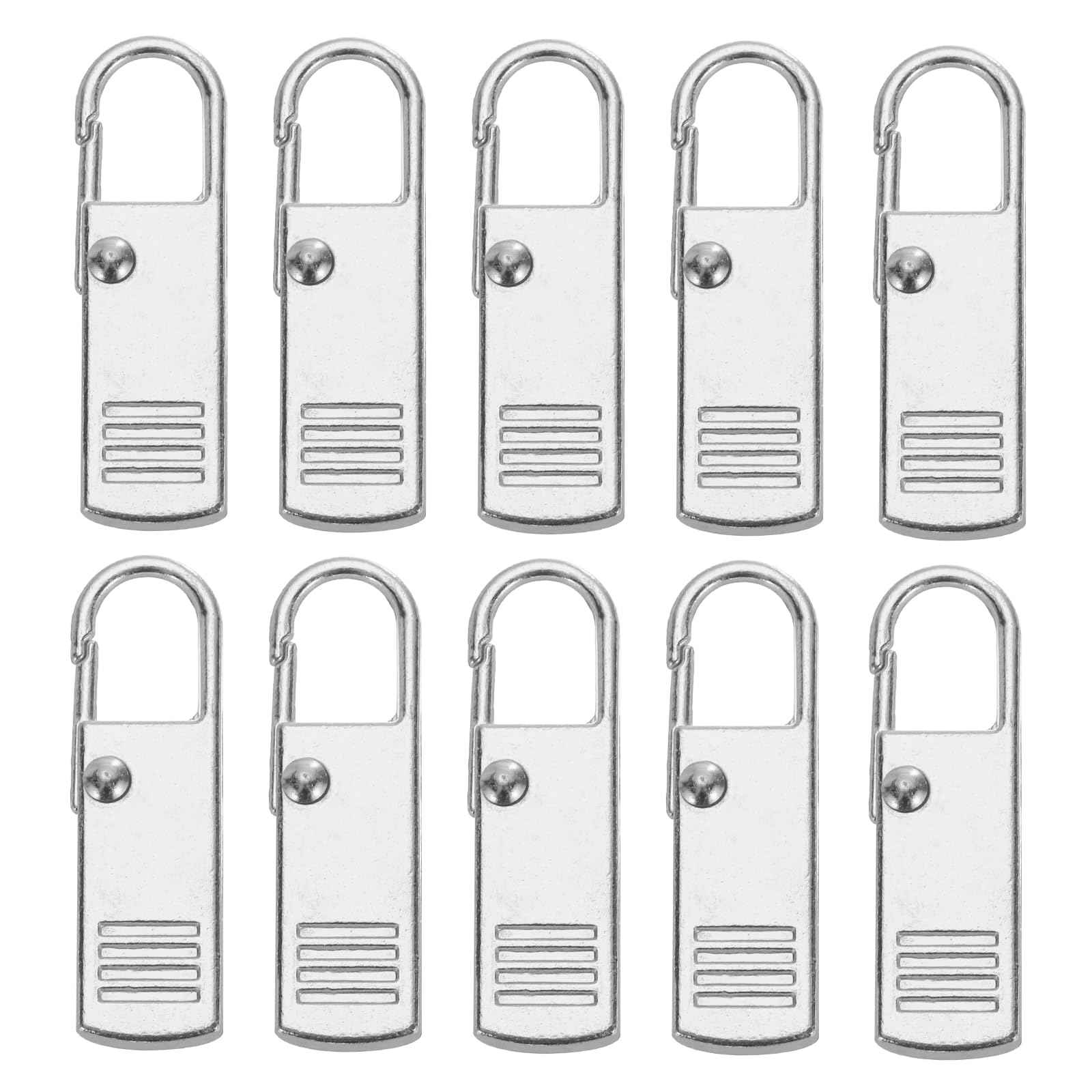 PATIKIL Zipper Pull Replacement, 20 Pcs Detachable Metal Zipper Tab Repair Kit Handle Fixer Extension for Luggage Backpacks Suitcase, Silver Tone