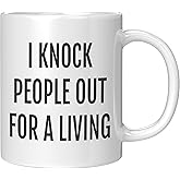 Coveted Goods Anesthesiologist Mug, I Knock People Out for A Living Gift for Anesthesiologist, Anesthesiology Mug, Funny 11oz White Ceramic Anesthesia Coffee Cup