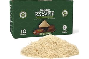 SnackRush Dried & Chopped Kadayif – Shredded Phyllo Dough 500g (1.1lb) | Perfect for Kunafa, Knafeh, Dubai Chocolate, Pistachio Cream Desserts, Kataifi Pastries & Authentic Middle Eastern Sweets