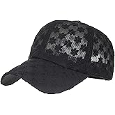 Tidefire Women's Lace Small Flower Baseball Caps Adjustable Hollow Lace Hat Summer Cap Visor Cap