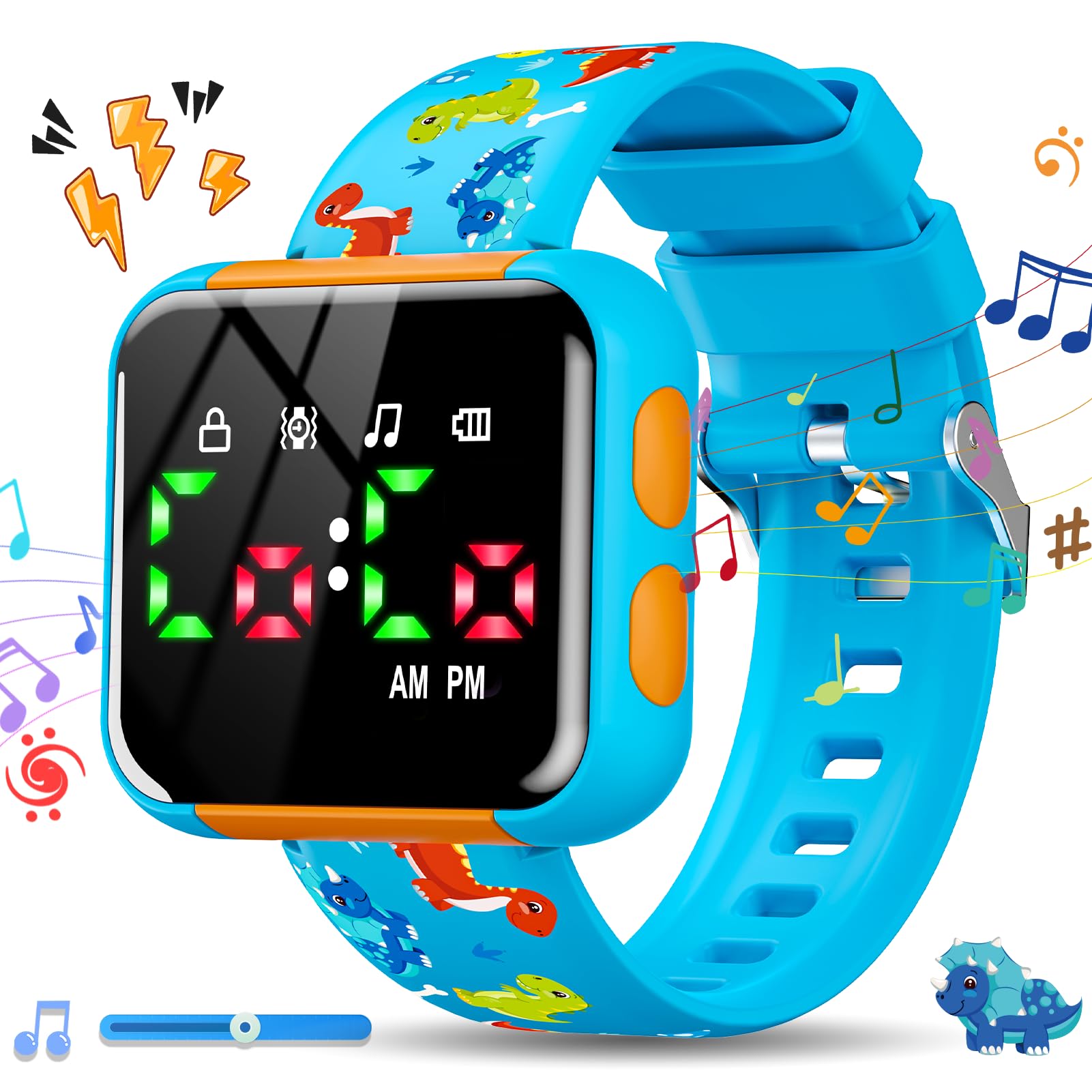 Photo 1 of BudJivez Potty Training Watch for Boys: Adjustable Volume Potty Watches for Toddler Boys Water Resistant Kids Potty Timer Christmas Birthday Gifts for 2 3 4 Year Old Boy (Dinosaur)