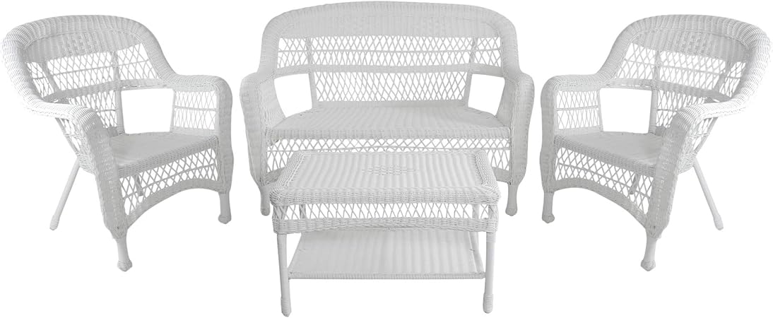 Northlight - Juego de Muebles de jardín de Mimbre y Resina de Acero