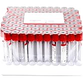 Meterbox Vacutainer Blood Collection Tubes 10ml Plain Tube Vacuum Collecting Lab Tube for Lab Test Tubes Pet Animals Veterinary 100 Pcs Wrap Packaging