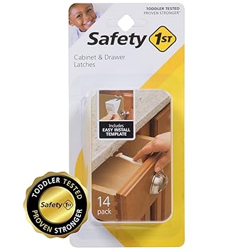 Amazon Com Safety 1st Cabinet And Drawer Latches 14pk Baby