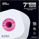 BIG FUDGE 7 inch Inner Sleeves 100 Pcs Heavyweight Acid-Free Anti Static