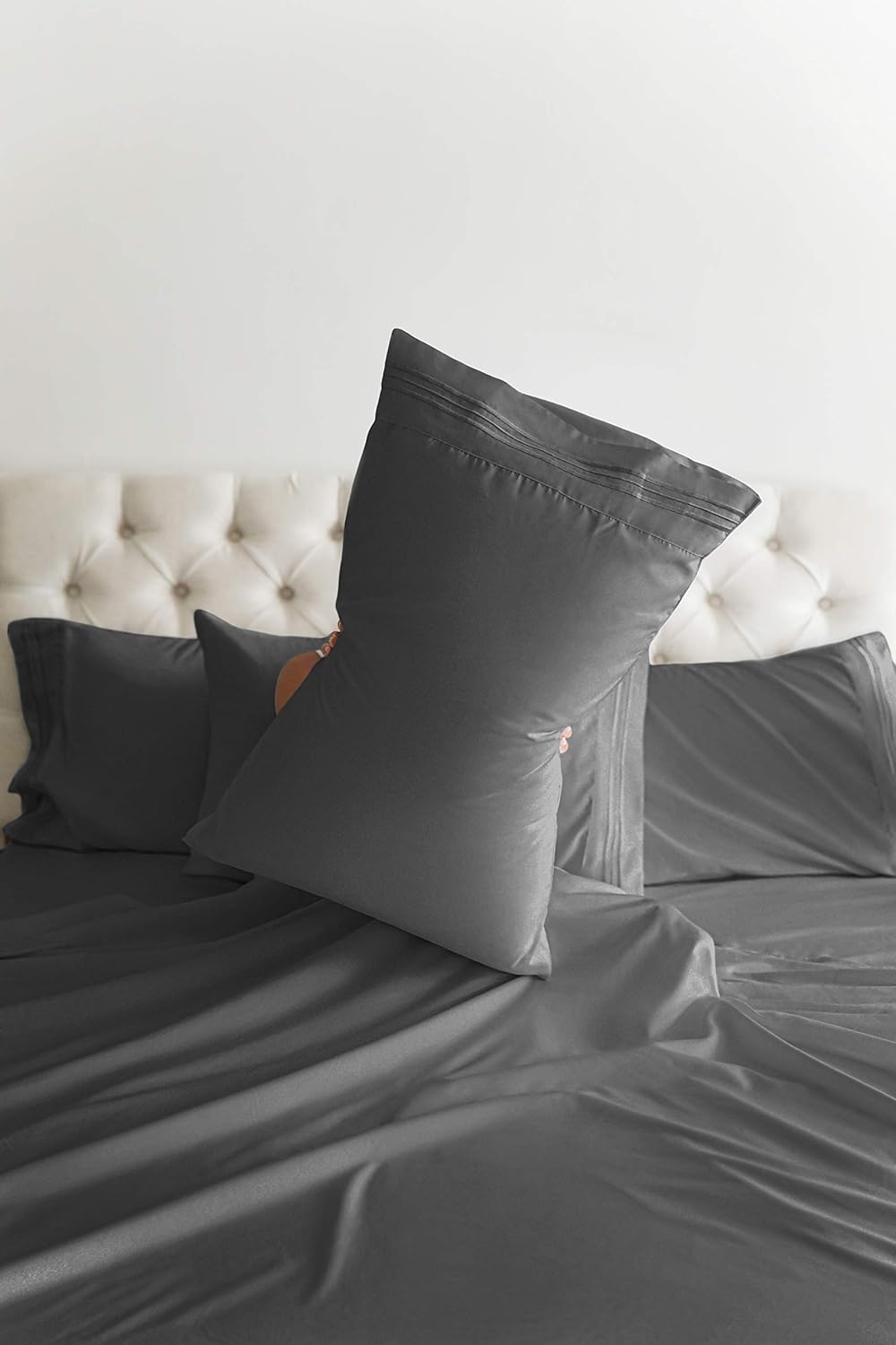 Extra Deep Pocket Sheets - 6 Piece Sheet Set - Queen Sheets Deep Pocket- Extra Deep Pocket Queen Sheets - Deep Fitted Sheet Set - Extra Deep Pocket Queen Size Sheets - Easily Fits Extra Deep Mattress: Home & Kitchen