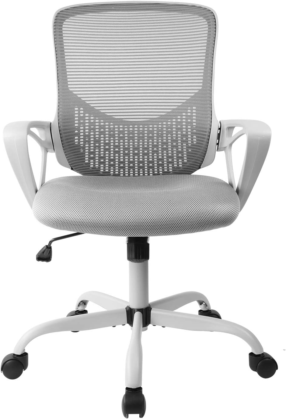 SMUGDESK Ergonomic Office Lumbar Support Mesh Computer Desk Task Chair with Armrests, Gray