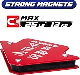 Spurtar 6Pcs 13KG Welding Magnets Arrow 45 90 135 Degree Clamps Set view 2