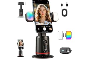 AimoStand – Built-in AI Camera Smart Auto-Tracking Phone Stand, 360° Rotating Auto Face, Tracking Tripod, Body Tracking Gimba