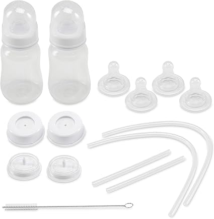 Amazon Lil Jumbl ハンズフリー 哺乳瓶 ダブルパック 118ml 安心して使えるbpaフリープラスチック製品 座ったままの姿勢でミルクが飲める 赤ちゃんがもう哺乳瓶を持っている必要がありません 哺乳びん本体 ベビー マタニティ 通販