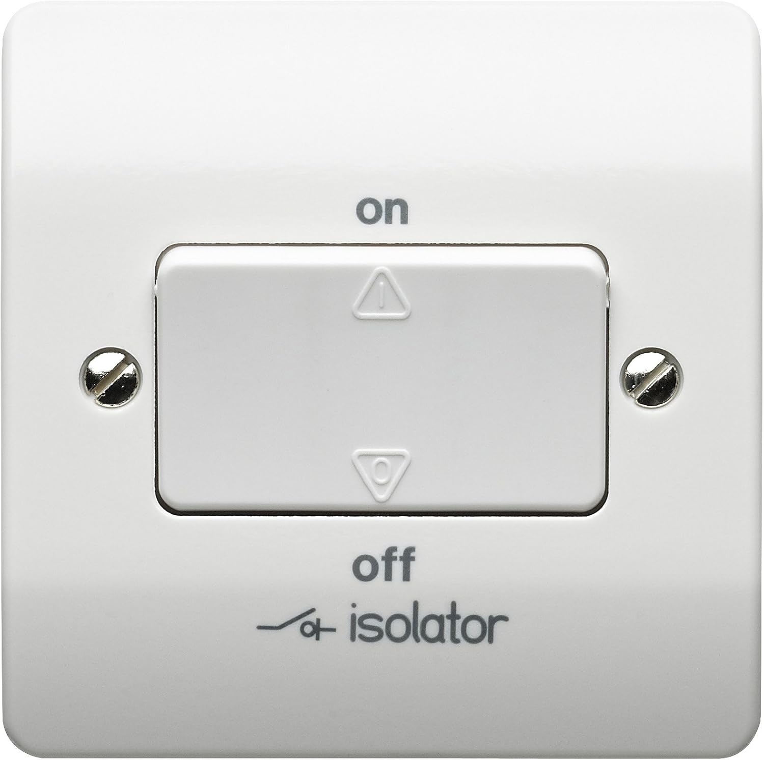 Mk K4859WHI 3-Pole Fan Isolator with No Lock and Key, White
