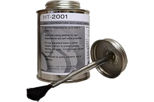 Liquid-O-Ring HT-2001 High Temp Anti-Seize Lubricant – Copper-Free, High Pressure, Non-Corrosive, 2000°F Rated, Made in USA (8 oz)
