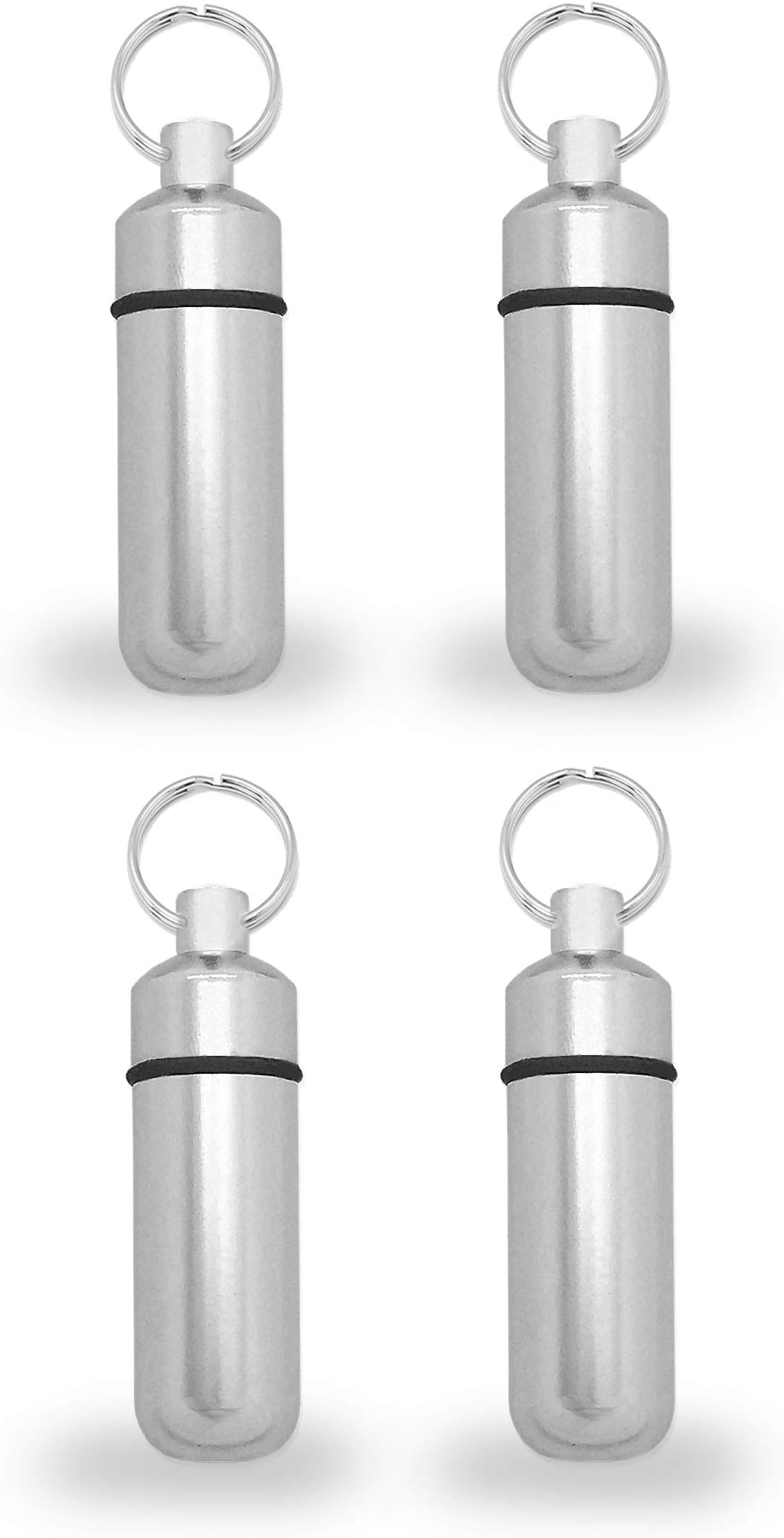Mini Urns Cremation Ashes Holder Keepsakes Pack of 4 Funeral Memorial Vial Grieving with Photo Keychain