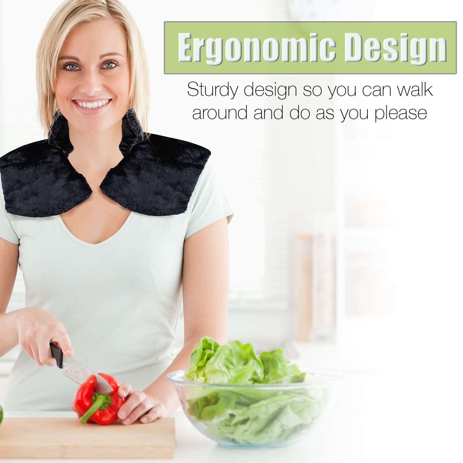 Heating Pad for Neck and Shoulders Microwavable Weighted Heat Therapy