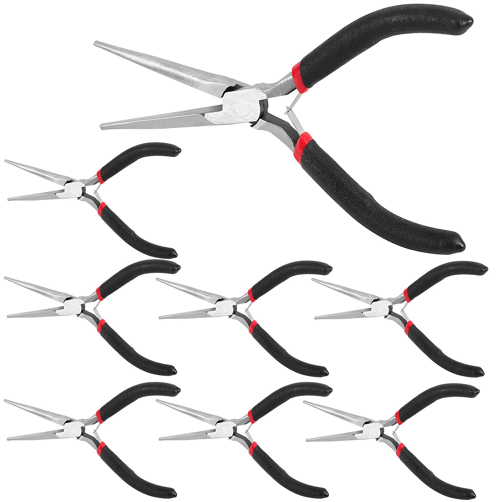 Photo 1 of SEUNMUK 8 Pack 6 Inch Long Needle Nose Pliers Set, Precision Long Nose Pliers with Comfort Grip Handles, Extra Long Needle Nose Pliers for Jewelry Making, Bending Wire and Small Object Gripping