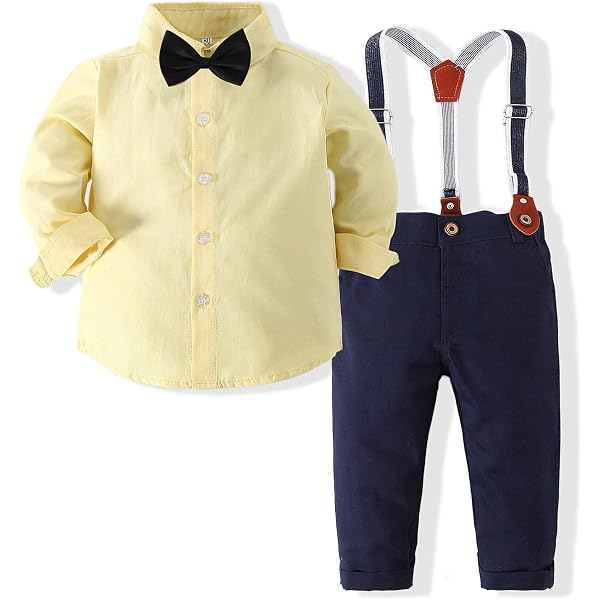 Iiniim Set Completo Cowboy Per Bambino – Tuta Con Bretelle, Cappello E Fazzoletto, Taglie 6-24 Mesi