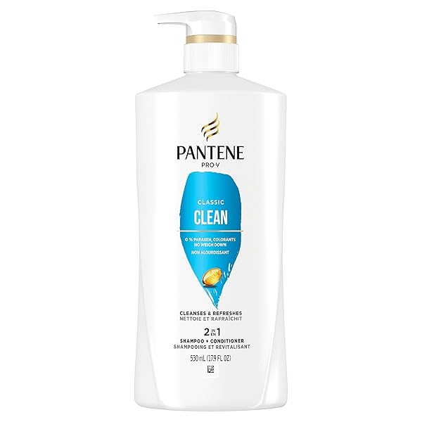 PANTENE PRO-V CLASSIC CLEAN 2IN1 SHAMPOO + CONDITIONER, 17.9OZ/530ML