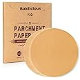 Baklicious 250Pcs 4 Inch Parchment Paper Rounds. Non Stick Round Parchment Paper, Baking Parchment Circles for Cake Baking, P