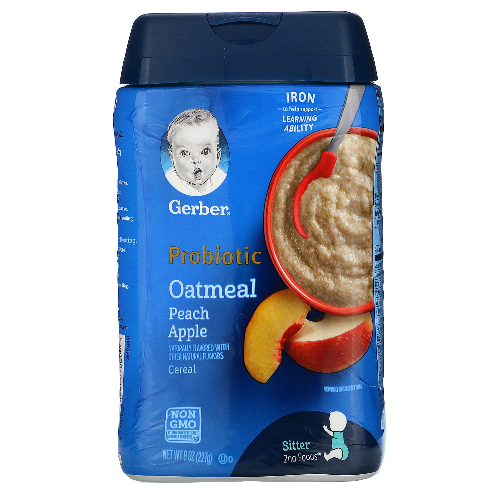 Gerber Baby Cereal 2nd Foods Probiotic, Powerblend, Oatmeal Lentil