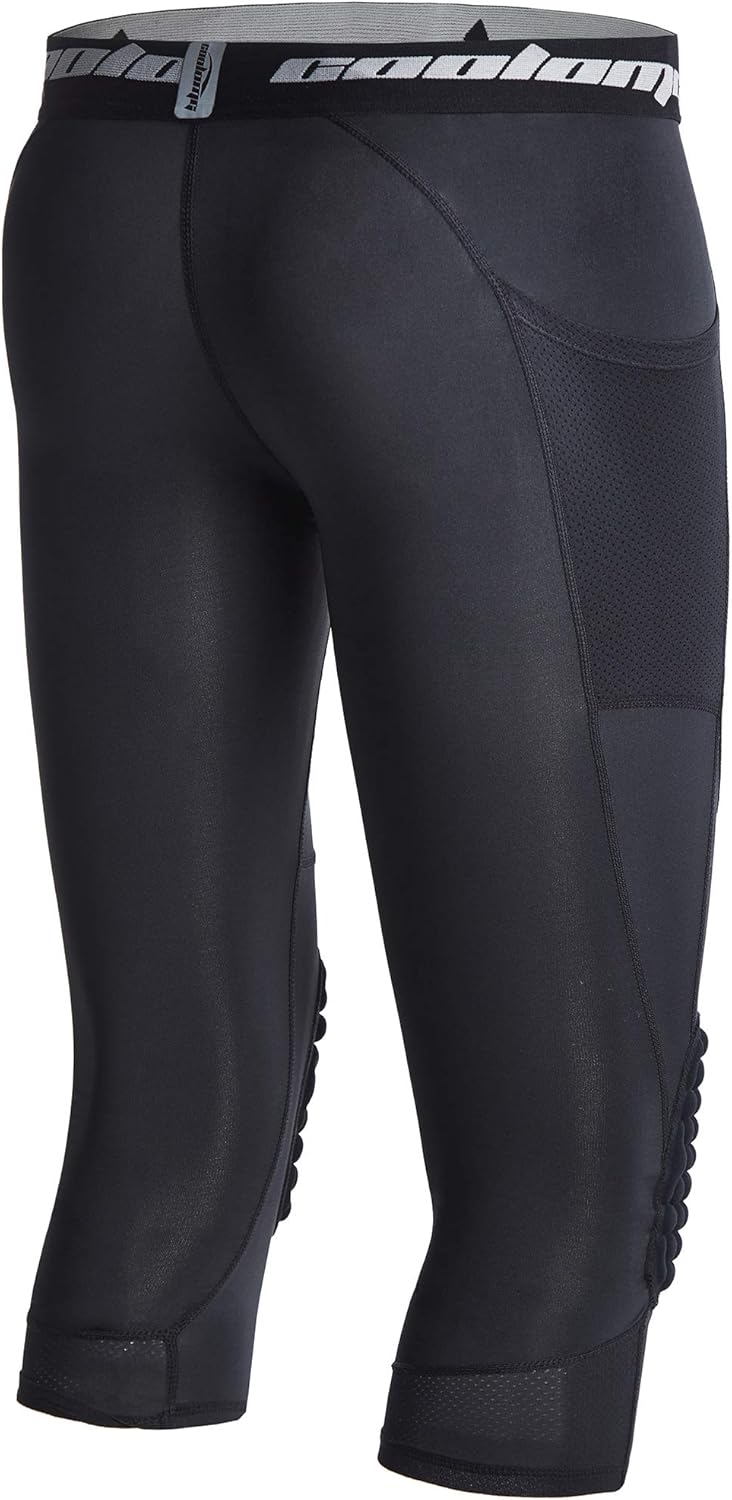 Legendfit Basketball Compression Pants with Knee Pads 3/4 Capri Training Tights Leggings Protector Gear for Kids Youth Adult : Clothing