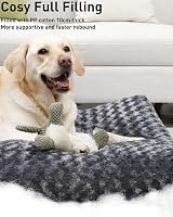 KSIIA Extra Large Dog Bed Calming 105x70x9 cm Non-Skid Dark Grey view 3